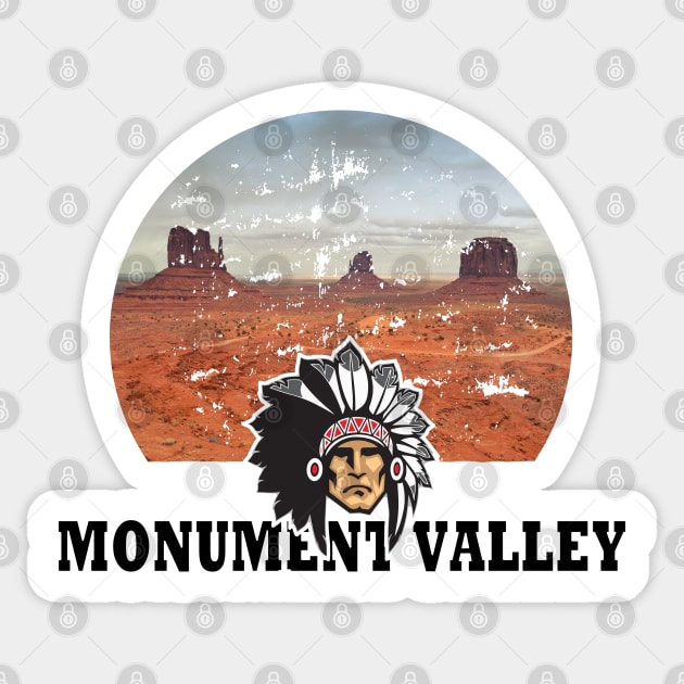 Monument Valley - Rainy day in the middle of desert Sticker by Photomisak72